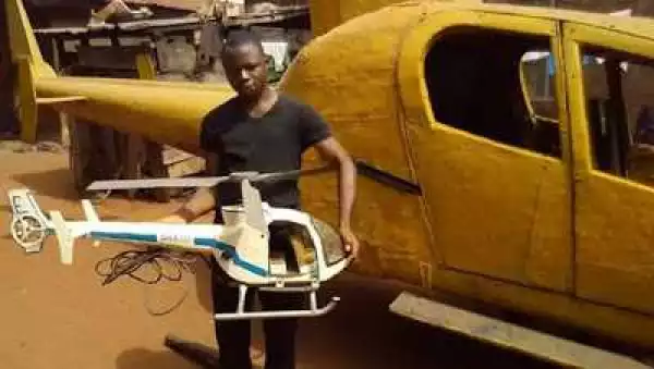 See Photos The 5-Seater Helicopter Built By A Nigerian Boy With Local Materials